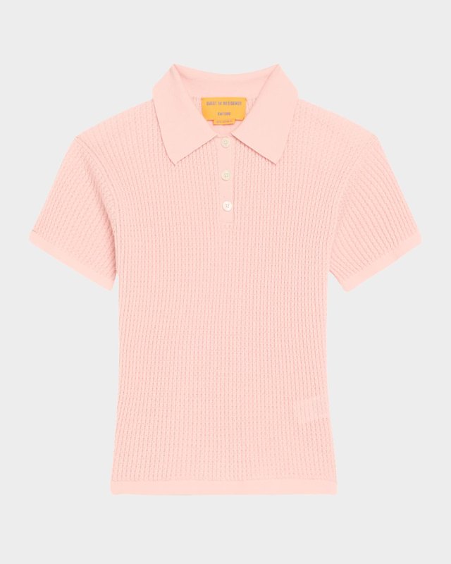 Cashmere Short-Sleeve Shrunken Polo Sweat